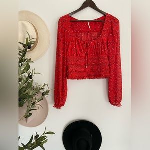 Free People Keyhole Neck Top